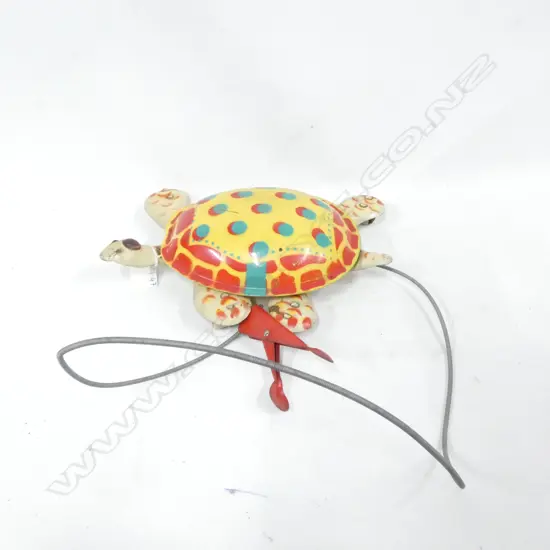 MOBO TORTOISE TOY WITH SPRING HANDLE - WORKING - L. 260MM